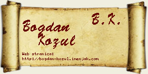 Bogdan Kožul vizit kartica